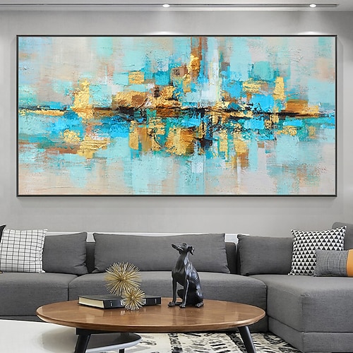 Mintura handgefertigte abstrakte Ölgemälde auf Leinwand, Wandkunst, Dekoration, moderne Bilder für Heimdekoration, gerollte, rahmenlose, ungedehnte Malerei Image