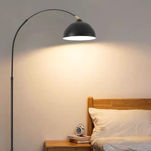 Bogenlampe – höhenverstellbar 180 cm E26/E27 Bogenlampe, Stehlampe schwarz weiß Bogen-Stehlampe 110–240 V