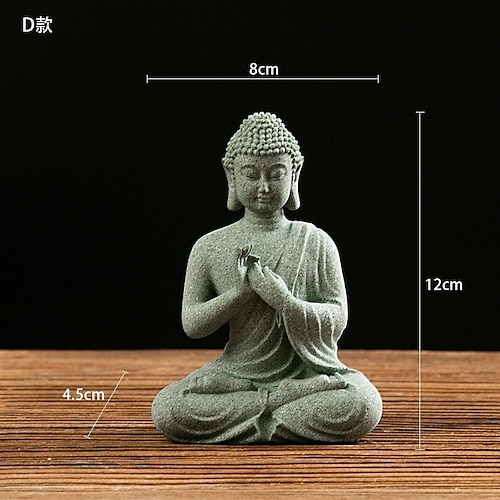 Buddha-Statue – perfekt für Zen-Garten, Fischaquarium, Yoga, Bonsai und mehr – spirituelle Feng-Shui-Dekoration und glückliche Teemann-Ornamente Image