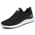 Per uomo Scarpe da ginnastica Scarpe da corsa Flyknit Traspirante Indossabile Leggero Comodo Corsa All'aperto Punta tonda Gomma PVC A maglia Primavera Autunno Nero Nero / Rosso