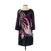 Just Cavalli Casual Dress - Shift: Black Print Dresses - Women's Size 40