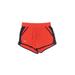 Under Armour Athletic Shorts: Red Color Block Activewear - Women's Size Medium