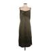 Saks Fifth Avenue Casual Dress - Midi: Green Tortoise Dresses - Women's Size 10