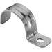 Heavy Duty Rigid Pipe Strap - Sturdy One Hole Steel Straps - Premium-Quality Zinc Plated Steel - Reinforced Rib for Extra Strength - Corrosion Resistant - 3-1/2 Inches; 43121