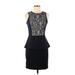 Kensie Casual Dress - Mini Crew Neck Sleeveless: Black Dresses - Women's Size X-Small