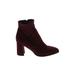 Marc Fisher Ankle Boots: Burgundy Shoes - Women's Size 6 1/2