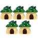 Mushroom Garden Decor 5Pcs Mushroom Landscape Decoration Mushroom Decoration Mushroom House Ornaments for Outdoor Gardens ( Green )