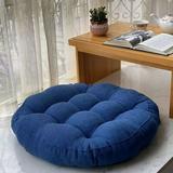 EQWLJWE Floor Pillow Seating Round Chair Cushion Soft Thicken Mat Seat Pads Floor Cushions Sitting Pillow for Living Room Indoor Outdoor 17.71 x 17.71 Blue