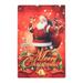 Garden Flag Outdoor Sign Xmas Hanging Santa Christmas Ornament Decorate The Banner Red