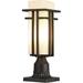 WAGEE Outdoor Post Lights Waterproof Metal Frame with Milk White Frosted Glass Pier Mount Outdoor Lighting Fixtures(with 3-Inch Pier Mount Base) Outdoor Post Lantern for Garden Backyard and Porch