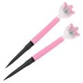 2 Pcs Solar Light Solar Power Garden Lights Solar Garden Light Decorative Flower Light Solar Lamp Outdoor Garden Stakes Decorative Solar Path Lights Solar Decorative Lights Outdoor Light Pink Plastic