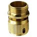 3/4 Car Wash Water Tube Connector Copper Garden Hose Quick Connector Copper Pipes Gasket for Water Pipe Shop (Golden America Standard)