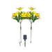 Solar Flowers Garden Lights Waterproof Led Landscapes Stake Lights Solar Flowers Garden Decorative Lights Led Stake Lights Auto On/Off Bright Up to 8 Hours (Yellow)