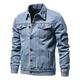 Clearance Distressed Denim Jacket Men s Button Down Denim Jacket Trucker Jean Coat Ripped Motorcycle Slim Fit Blue Jean Jackets Coat