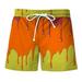 YUHAOTIN Mens Workout Shorts with Liner Mens Summer Gradient Tie Dye Sports Shorts Casual Beach Couple Pants Cycling Shorts Men Padded Long Men s Sports Compression Shorts