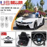 Licensed BMW I8 Coupe 12V Battery Powered Ride On Car for Kids with Remote Control and MP3 Compatibility