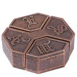 Cast Metal Brain Teaser Puzzle 3D Unlock Interlocking Jigsaw Metal Hole Child Educational Jigsaw