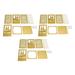 Metal Assembled Pen Holder Gold Architectural Pattern Quadrate Surfaces Plating DIY Pen Holder for Home Office School