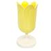 Plastic Storage Box Cosmetic Brush Pen Holder Desktop Sundries Organizer Petal Shaped Makeup Organizer for Home Office Dorms (Yellow)