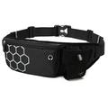 Fanny Pack with Water Bottle Running Waterproof Waist Pack for Jogging Casual Workout Traveling - black