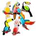 DEELLEEO 6Pcs Parrot Honeycomb Pendant Festival Layout Props Hawaiian Party Supplies for Summer Party Home Classroom Supplies