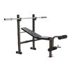 Stamina Adjustable Steel Weights Bench and Barbell Rack Combo Set Black