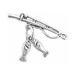 Sterling Silver Moveable Fishing Pole With Fish Charm Item #304