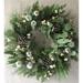 MDR Trading AI-FL7065-Q01 Frosted Green with Pinecones White Berries & Silver Ornaments Wreath