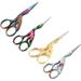 4 Pairs 3.6 Stainless Steel Tip Stork Scissors Crane Design Sewing Scissors DIY Tools Dressmaker Shears Scissors For Embroidery Craft Needle Work Art Work & Everyday Use (Style 3)
