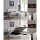 Luna 4Ft6 Double Ottoman Storage Bed In White Faux Leather
