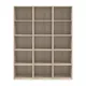 GoodHome Atomia Matt Oak Effect Freestanding 15 Shelf Rectangular Bookcase, (H)1875mm (W)1500mm