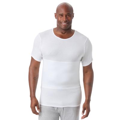 Men's Big & Tall Sculpting Crewneck by KingSize in White (Size 8XL)