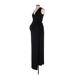 Ingrid + Isabel Casual Dress - Formal V-Neck Sleeveless: Black Print Dresses - Women's Size Small Maternity