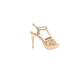 Gianni Bini Heels: Gold Print Shoes - Women's Size 6 1/2 - Open Toe