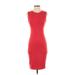 Susana Monaco Casual Dress - Sheath: Red Solid Dresses - Women's Size X-Small