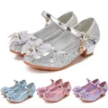 Fantrenfor- Chaussures princesse à talons hauts pour filles sandales à essence Mary pour enfants