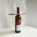 Porte-bouteille de vin en bois et porte-verre stockage de vin en bois T1 support de verres outils