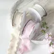 Ruban de fil en queue de poisson plissé de style crème emballage cadeau bricolage rubans à nœud
