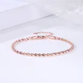 Bracelet torsadé en or rose pour femme bracelet simple bijoux Equikpop cadeaux d'amis vente en