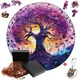 Puzzles en bois pour adultes beaux jouets intellectuels brillants arbre de vie violet jeux