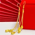 Boucles d'oreilles pendantes à pampilles en or pour femmes goutte d'eau accessoires de bijoux