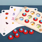 Jouets éducatifs en bois pour enfants, jeux de mémoire assortis aux fruits et aux animaux, jouets