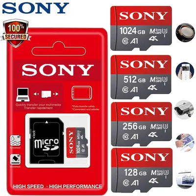 SONY-Carte mémoire micro SD haute vitesse classe 10 4K 1 To 32 Go 64 Go 128 Go 256 Go U3