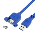 Câble d'extension USB 3.0 mâle vers 600 câble d'extension double blindage vis de montage sur