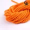 Zhe Ying-Perles Rondes Lisses en Verre Clip Orange de 6mm, pour Bijoux, Bracelet de Bricolage, 15 en