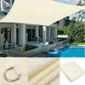 Voile d'ombrage rectangulaire et carrée pour jardin et terrasse protection contre les rayons UV