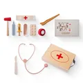 Ensemble de jouets de docteur pour enfants boîte médicale de simulation en bois jeux de maison de