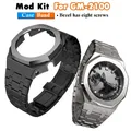 Isabel 5 GM2100-Kit Mod pour Montre Casioak Boîtier D.lique Lunette et Bracelet en Acier