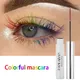 Mascara coloré imperméable pour les yeux extension de cils recourbe-cils allonger blanc