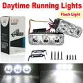 Feux de jour LED DRL pour voiture 12V flash blanc 6000K feux de jour haute puissance lentille CC